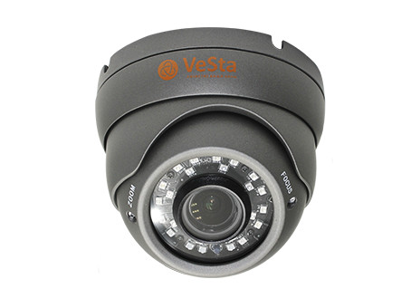 Антивандальная IP камера VeSta VC-7460 (M108, f=2.8, Титан, IR, PoE)