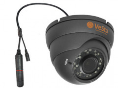 Антивандальная камера VeSta VC-3480V (M108, f=2.8-12, Титан, IR, PoE провод)