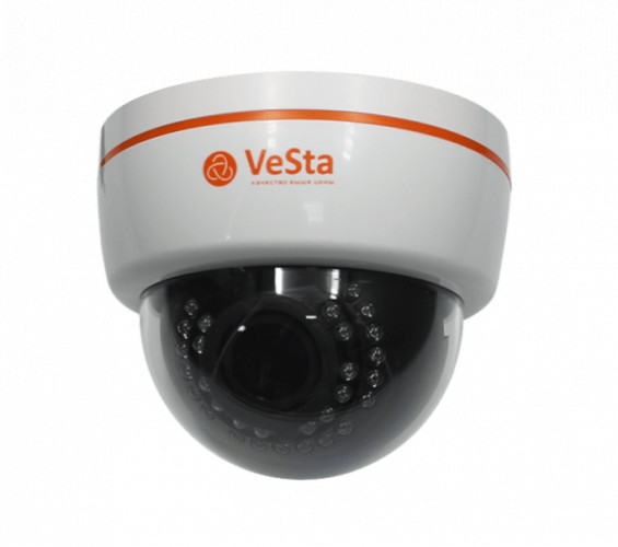 Внутренняя IP камера VeSta VC-8260V (M007, f=2.8-12, Белый, IR, PoE, аудиовход внешний)