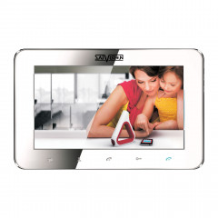 SVM-704M белый цветной видеодомофон 7&quot; подключение 2х вызывных панелей и 3х мониторов (20шт/кор)