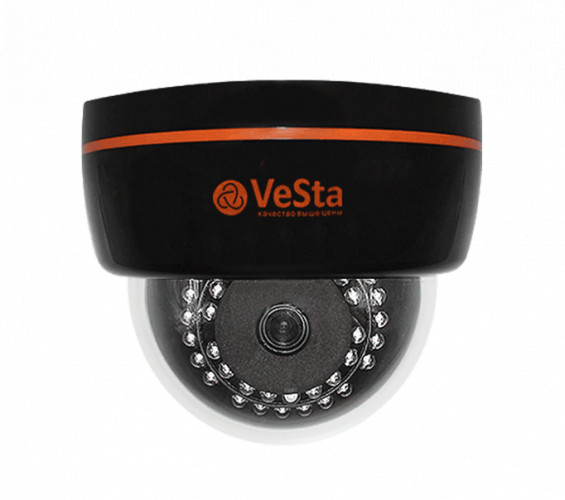 Внутренняя IP камера VeSta VC-8260V (M007, f=2.8-12, Чёрный, IR, аудиовход внешний)